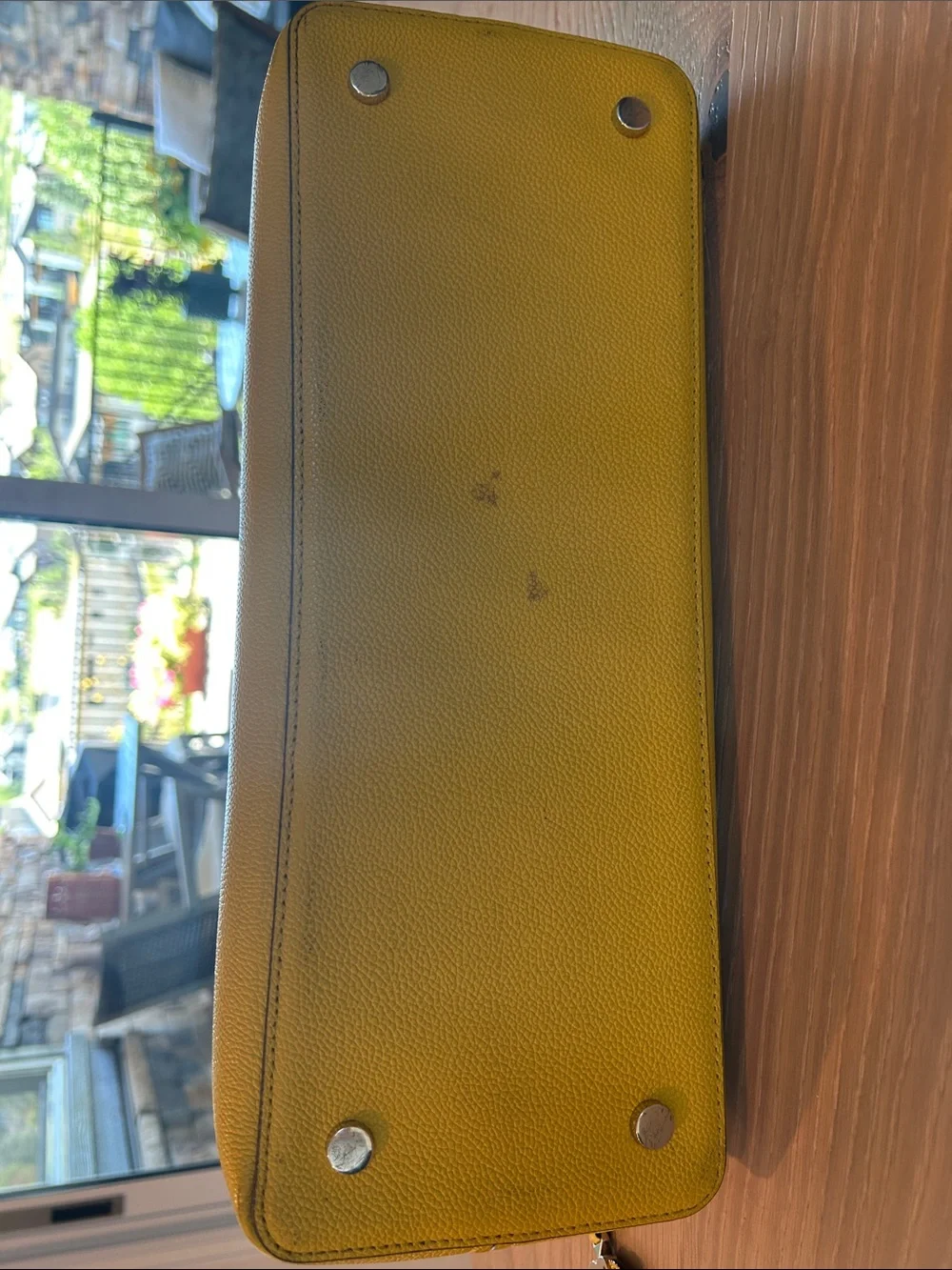 kate spade Bright Yellow Pebbled Leather Tote